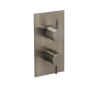 Just Taps VOS Brushed Black  Thermostatic Concealed 2 Outlet Shower Valve