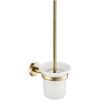 Just Taps VOS Toilet Brush and Holder-Brushed Brass
