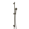 Just Taps Vos Brushed Black Sliding Rail Kit With Round Handset