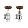 Just Taps Brass with chrome finish Wooden Radiator Valve 