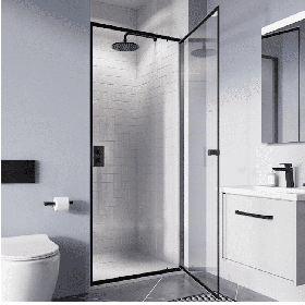 Matt Black Pivot Door
