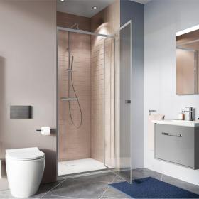 Silver Pivot Door