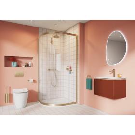 Brushed Brass Quadrant Single Door